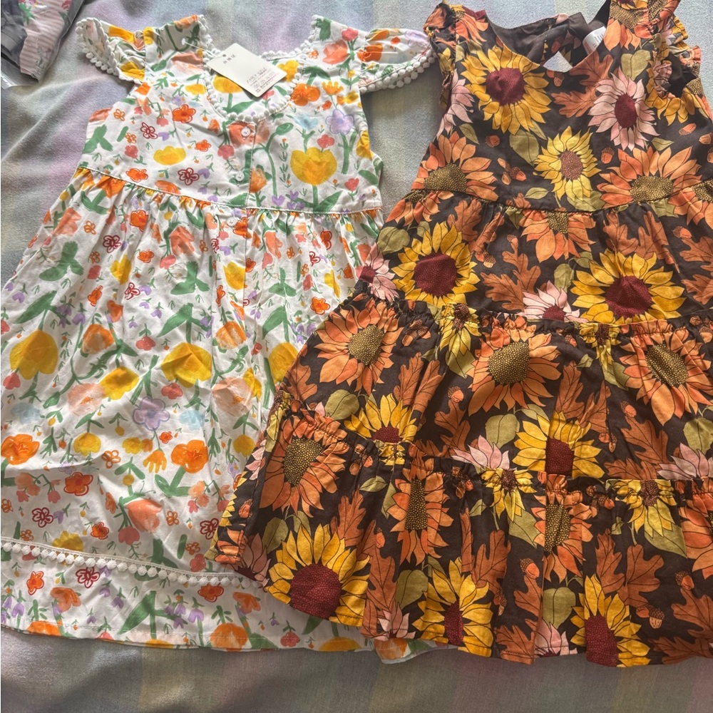 Gymboree Sunflower and Floral Print Kids Dresses